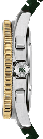 Michael Kors MK9214 stainless steel sports watch with silicone strap