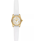 Michael Kors Lexington MK4900 women's white leather watch