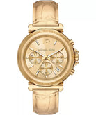 Michael Kors MK7508 metallic crocodile leather strap watch