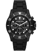 Michael Kors Everest men's black chronograph silicone watch