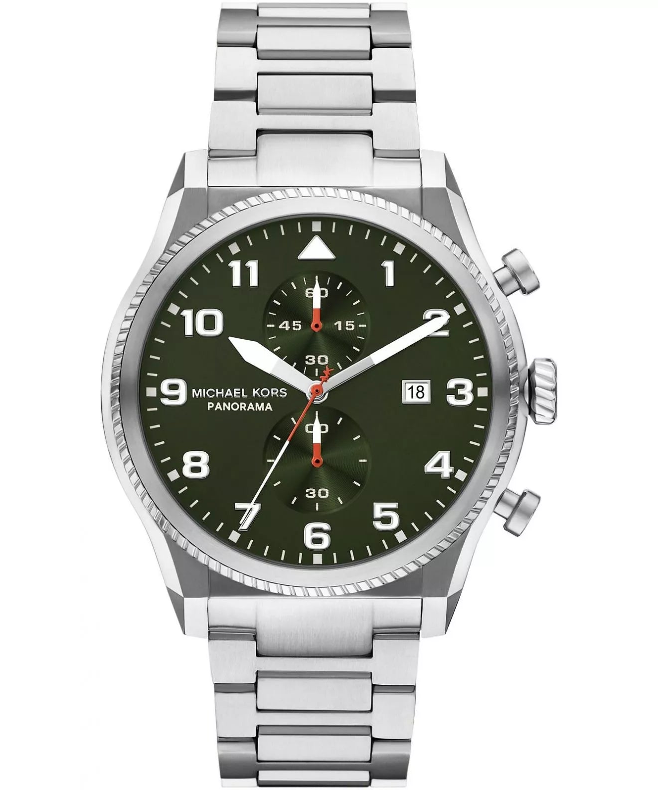 Michael Kors MK9196 olive dial stainless steel watch