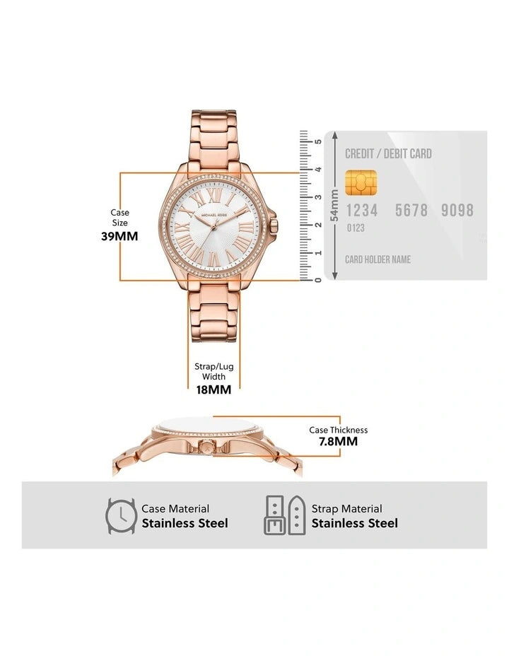 Michael Kors MK4853 luxury rose gold wristwatch