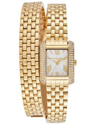 Michael Kors Emery MK4833 women's gold square analog watch