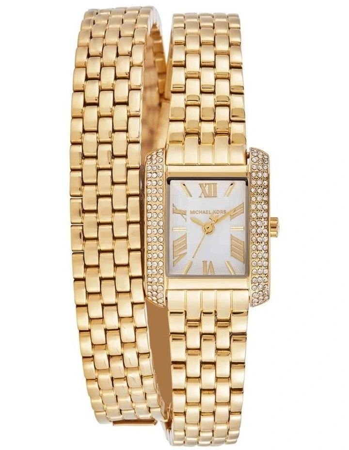 Michael Kors Emery MK4833 women's gold square analog watch