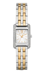 Mini Monroe Pavé MKO1035 women's white dial two-tone stainless steel watch front view