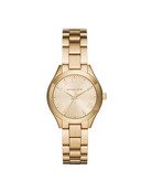 Michael Kors Slim Runway MK3456 Women's Gold Dial Stainless Steel Watch