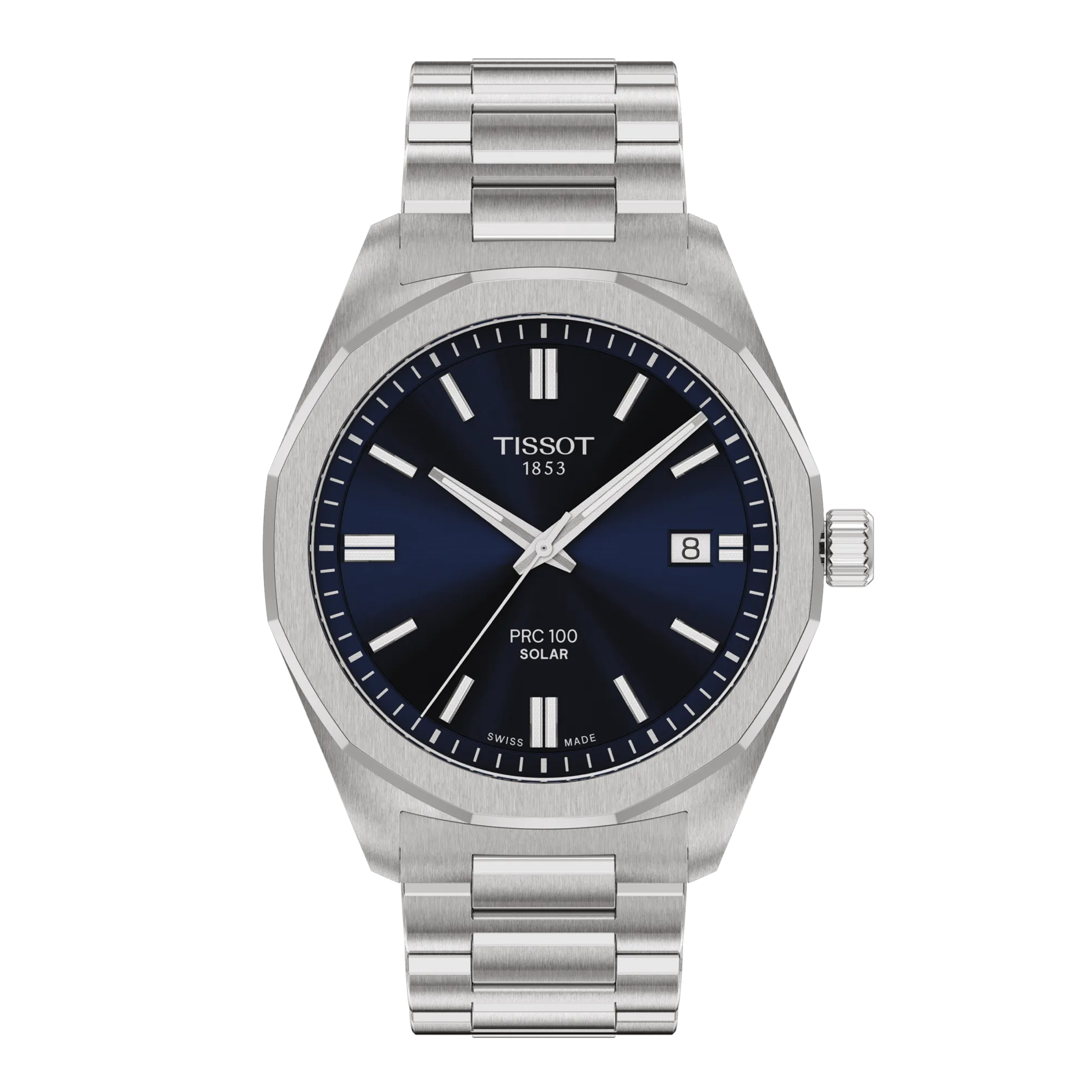 Tissot PRC 100 Solar 39mm T151.422.11.041.00 Quartz Men’s Watch - Luxverse