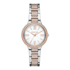 Michael Kors Taryn MK4461 women's white dial two-tone stainless steel watch front view