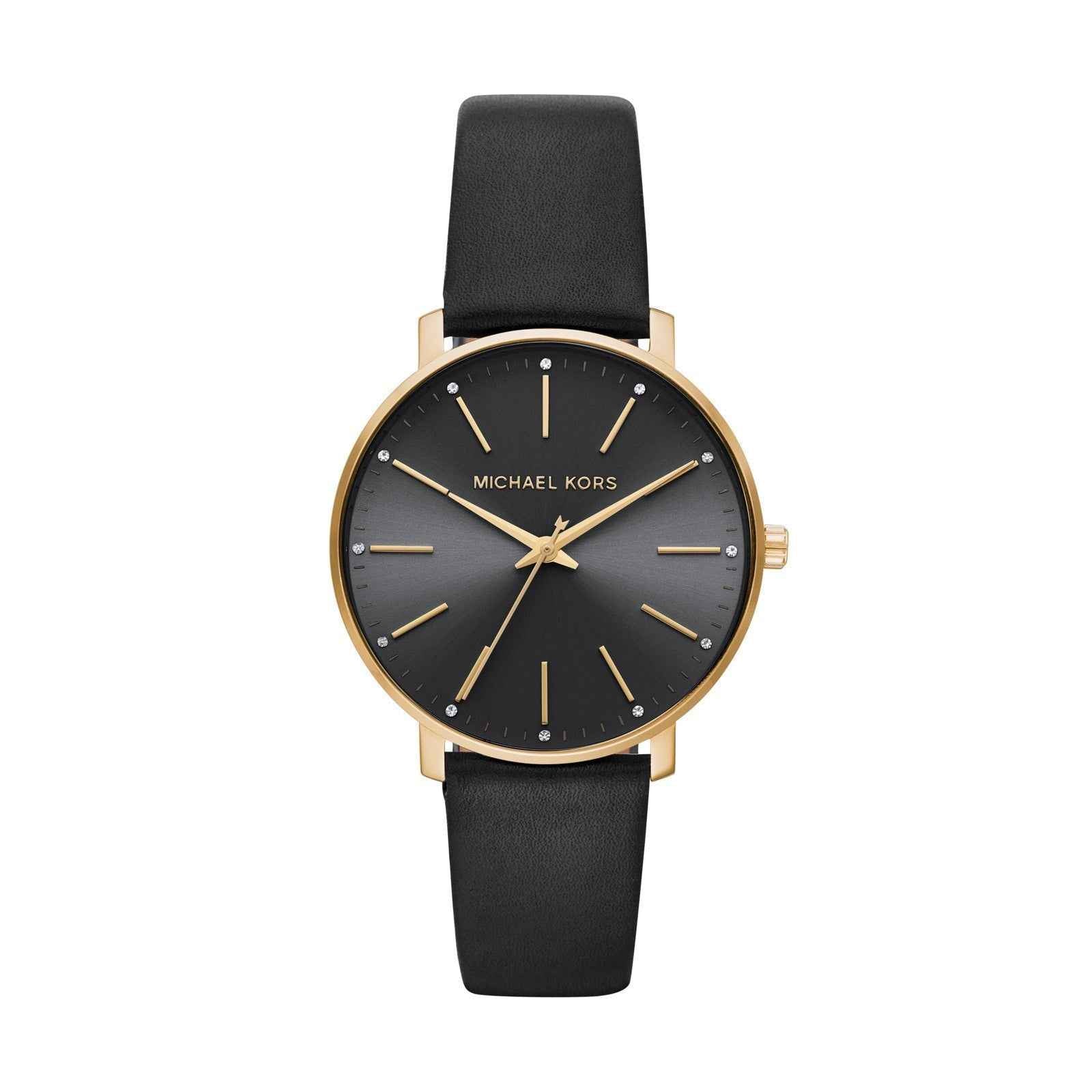 Michael Kors Pyper MK2747 Women's Black Dial Black Leather Watch