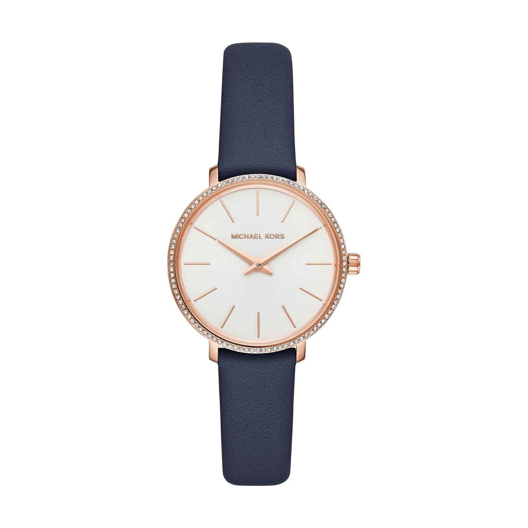 Michael Kors Pyper MK2804 Women's White Dial Blue Leather Watch