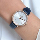 Michael Kors Pyper MK2804 Women's White Dial Blue Leather Watch