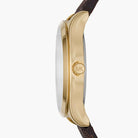 Michael Kors Jaycie MK2862 Women's Gold Dial Brown Logo Print Strap Watch