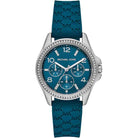 Mini Pilot Pavé MKO1004 Women's Blue Dial Blue Silicone Strap Watch