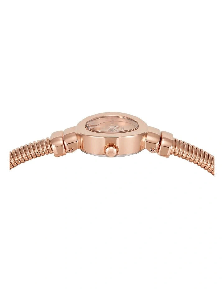 Michael Kors MK7528 rose gold-tone stainless steel tubogas strap watch