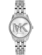 Michael Kors Bryant MK7542 women's silver watch with MK dial detail