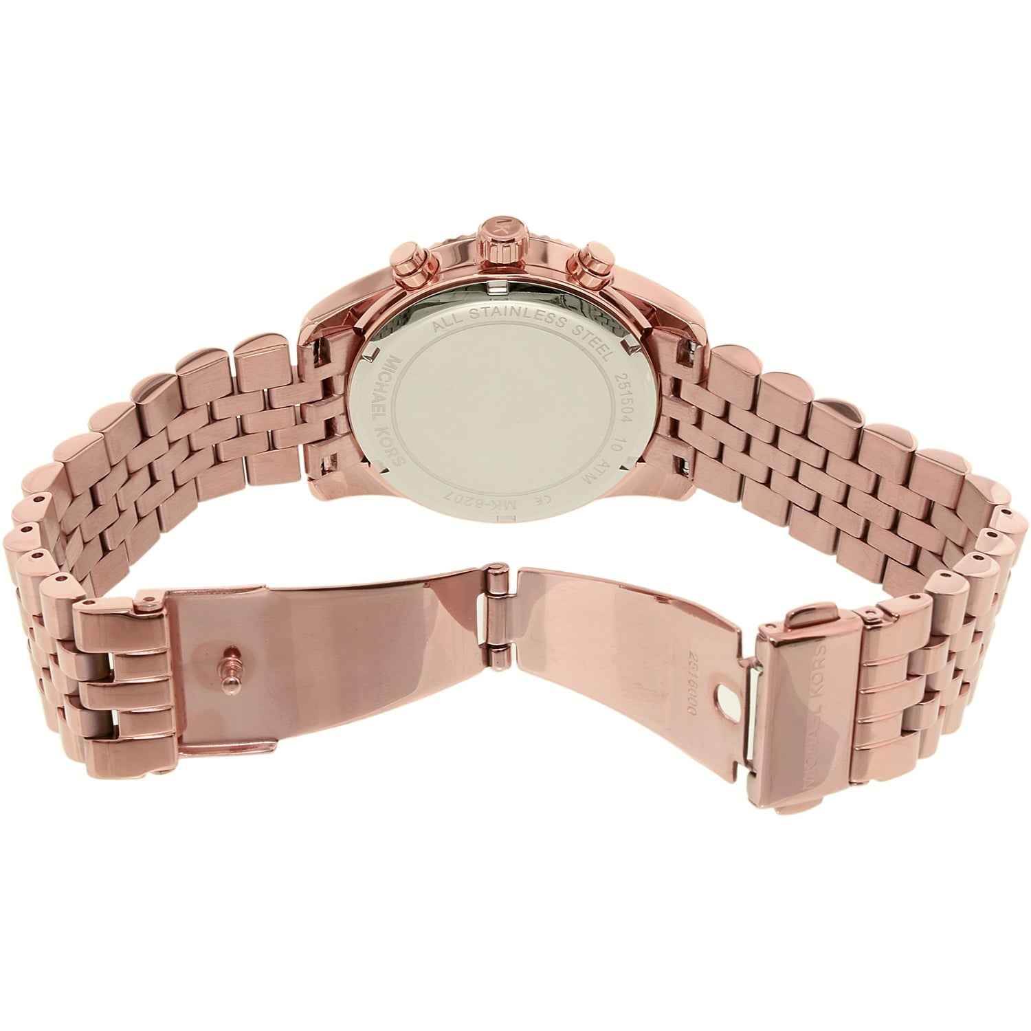 Michael Kors Lexington MK6207 Women's Purple Dial Rose Gold Chronograph Watch