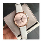 Michael Kors Portia MK2660 Women's Rose Gold Dial White Leather Watch
