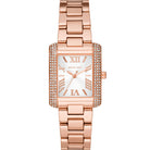 Michael Kors Emery MK4641 women's silver dial rose gold stainless steel watch front view