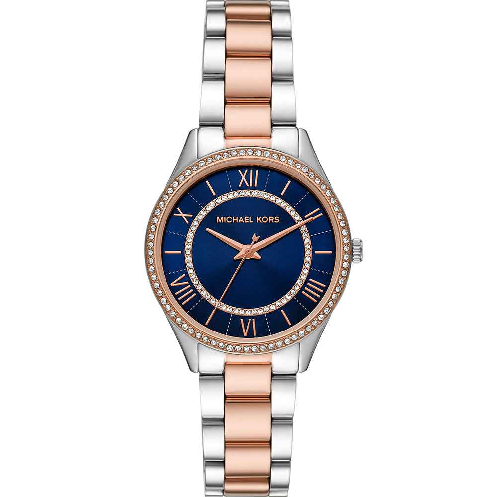 Michael Kors Lauryn MK4738 Women's Blue Dial Two-Tone Stainless Steel Watch