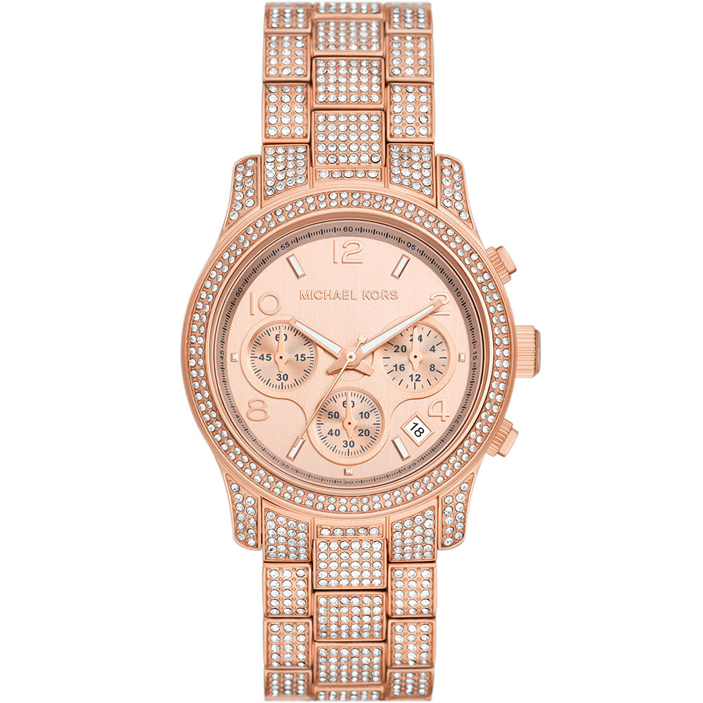 Michael Kors MK7481 rose gold stainless steel chronograph watch