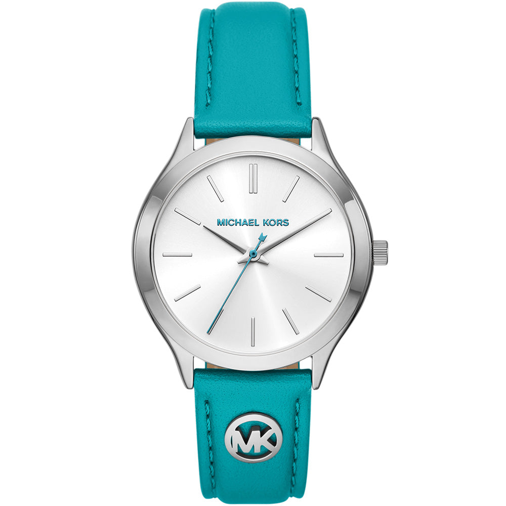 Michael Kors Slim Runway MK7470 women's blue leather watch