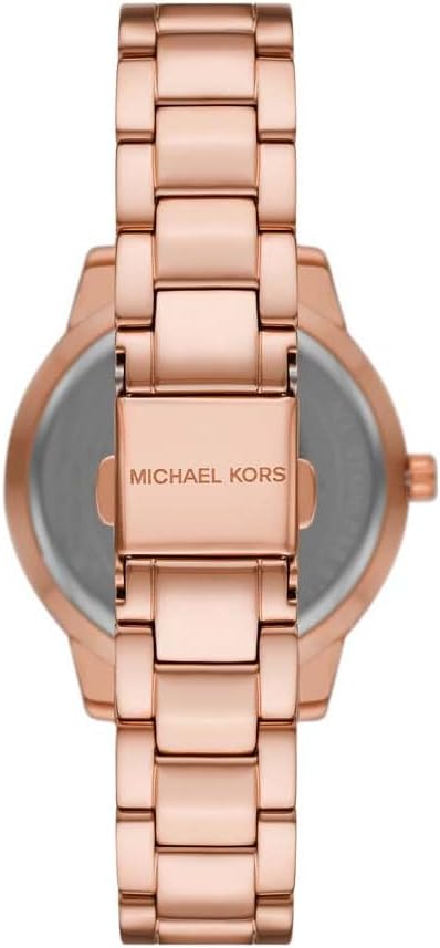 Back case of Michael Kors MK1070SET women's rose gold-tone stainless steel wristwatch