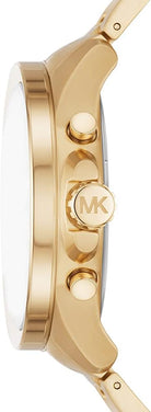 Side profile of Michael Kors Wren MK8928 gold stainless steel men's watch