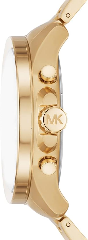 Side profile of Michael Kors Wren MK8928 gold stainless steel men's watch