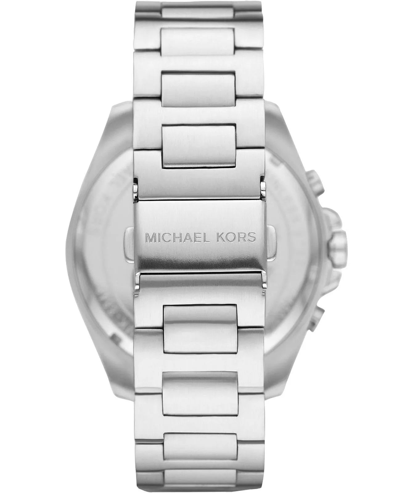 Back case of Michael Kors MK8847 quartz chronograph stainless steel wristwatch