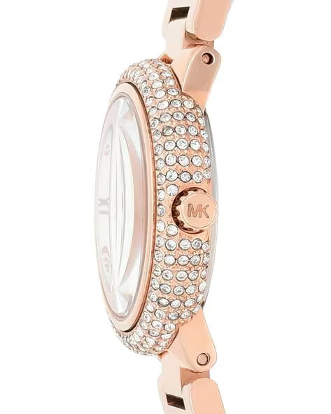 Back case of Michael Kors MK3858 rose gold bracelet wristwatch