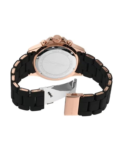 Michael Kors Everest MK9055 black silicone strap wristwatch