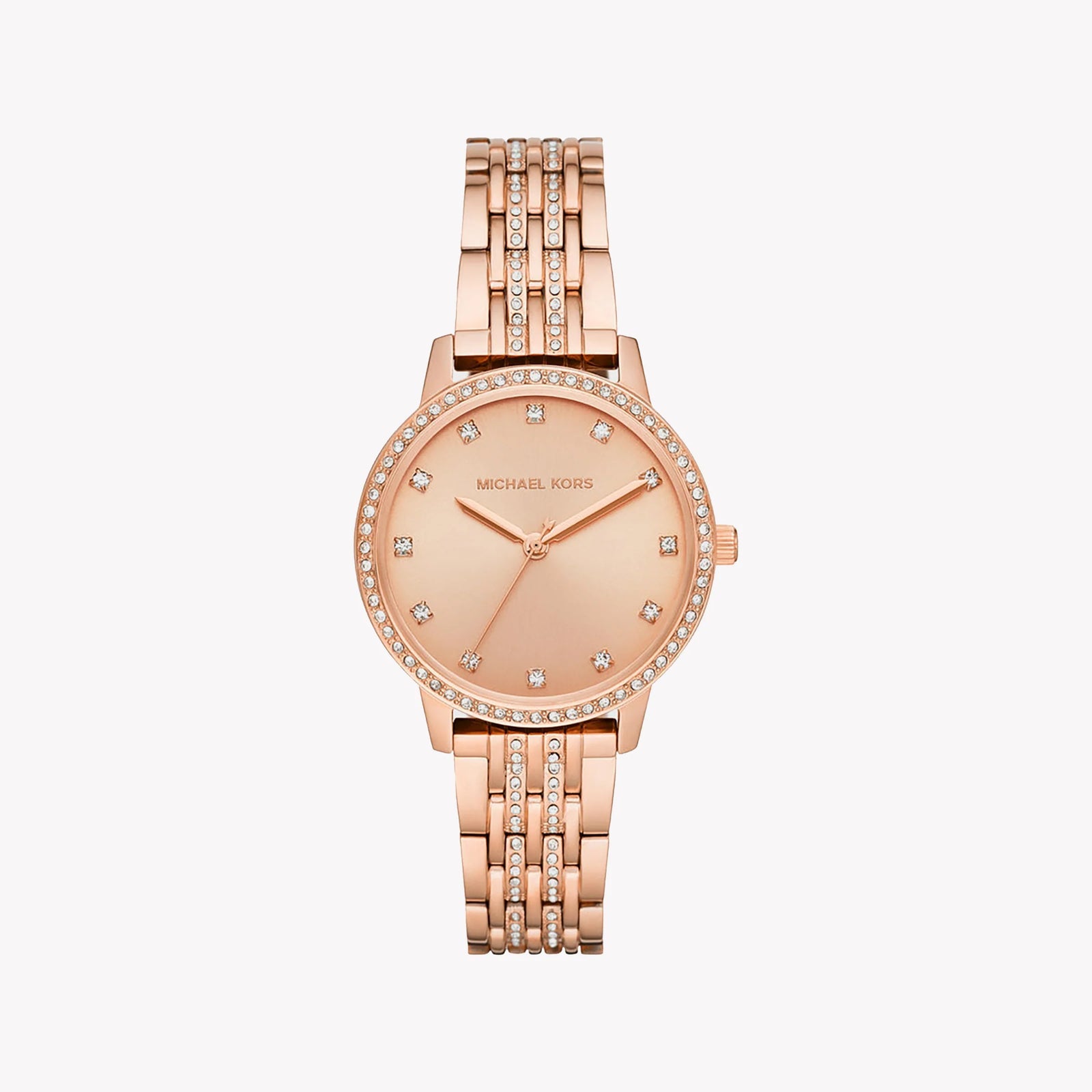 Michael Kors Melissa MK4369 women's rose gold dial rose gold stainless steel watch front view
