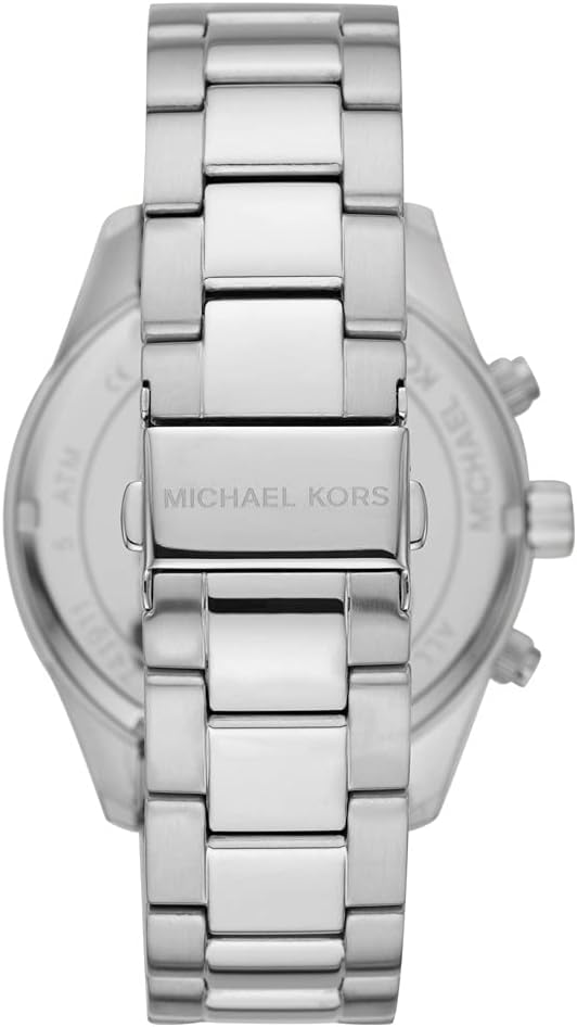 Back case of Michael Kors MK8822 quartz chronograph stainless steel wristwatch