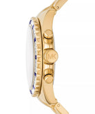 Side profile of Michael Kors Everest MK6971 gold-tone stainless steel bracelet watch