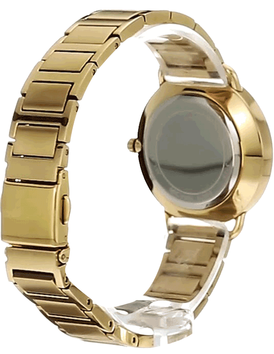 Back case of Michael Kors MK3840 gold bracelet wristwatch