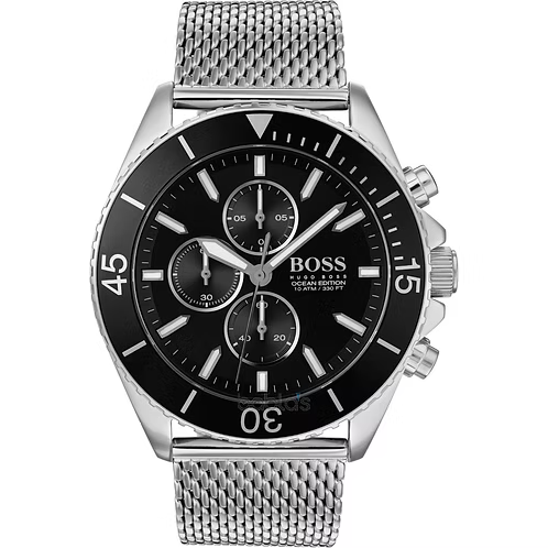 Men’s Hugo Boss HB1513701 Black Ocean Edition Mesh -Men Watch - Luxverse