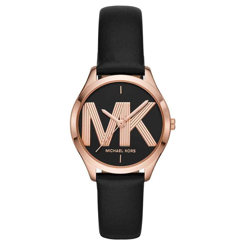 Michael Kors Jaycie MK2860 Women's Black Dial Black Leather Watch