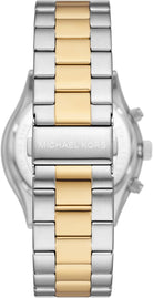 Back case of Michael Kors MK8986 quartz chronograph stainless steel wristwatch