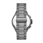 Back case of Michael Kors MK9102 quartz chronograph gray bracelet wristwatch