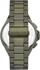 Back case of Michael Kors MK9103 quartz chronograph green bracelet wristwatch
