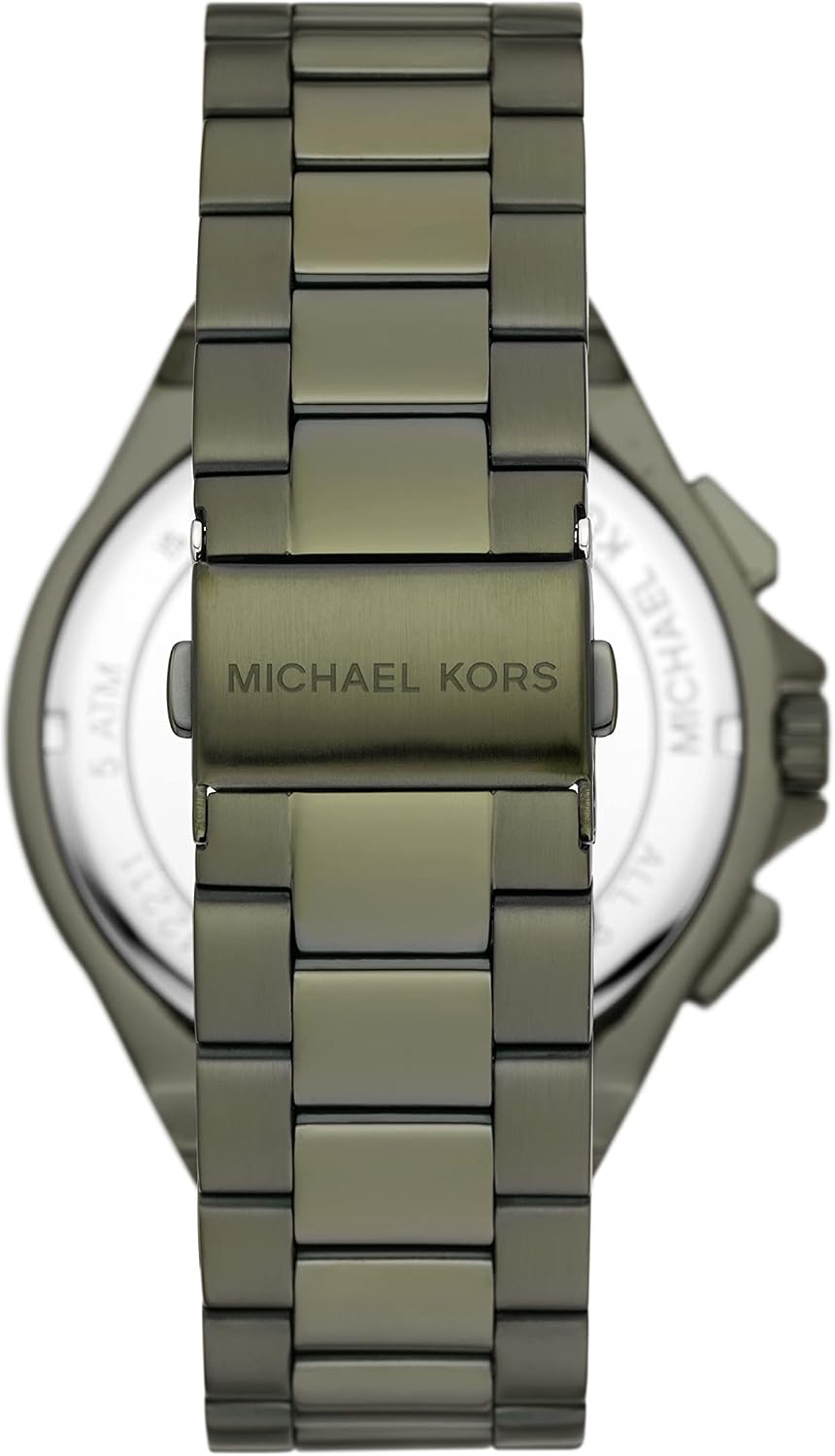Back case of Michael Kors MK9103 quartz chronograph green bracelet wristwatch