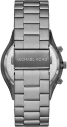 Back case of Michael Kors MK8987 quartz chronograph stainless steel wristwatch