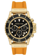 Michael Kors MKO1185 men's gold stainless steel silicone watch