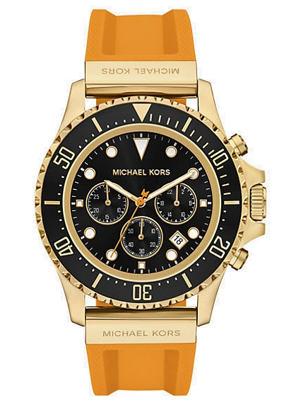 Michael Kors MKO1185 men's gold stainless steel silicone watch