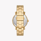 Back case of Michael Kors MKO1048 gold bracelet wristwatch