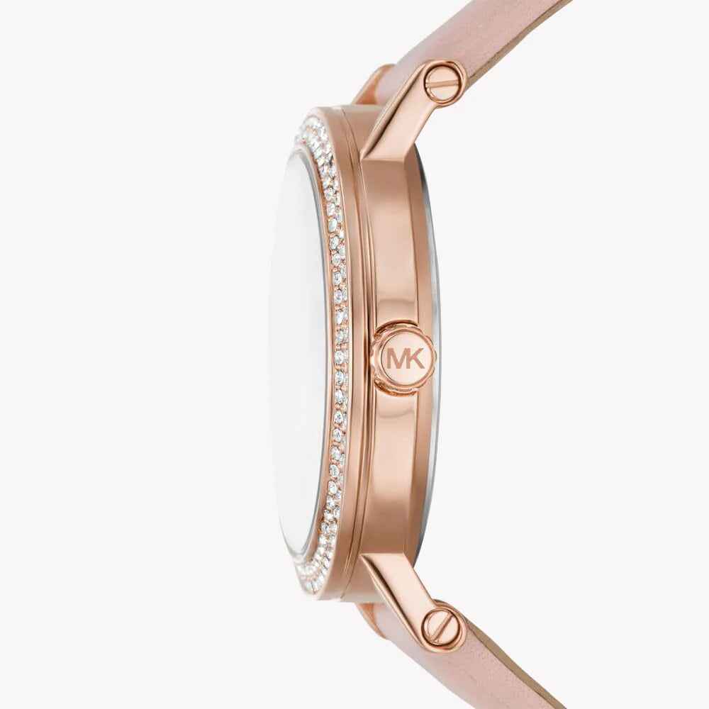 Michael Kors Corey MK2987 Women's Rose Gold Dial Pink Leather Watch