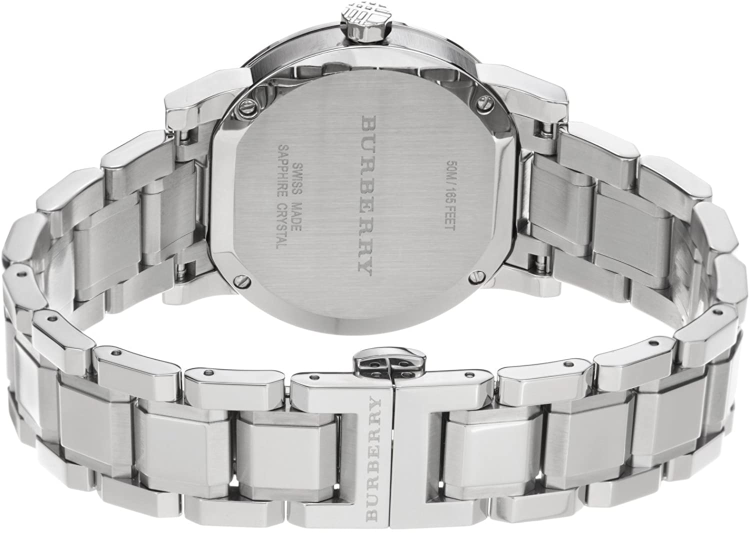 Burberry Large Check Bracelet Silver Dial BU9100 – Unisex Watch - Luxverse