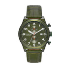 Michael Kors Panorama MK9199 men's olive chronograph leather watch