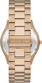 Back case of Michael Kors MK9122 quartz beige gold bracelet wristwatch