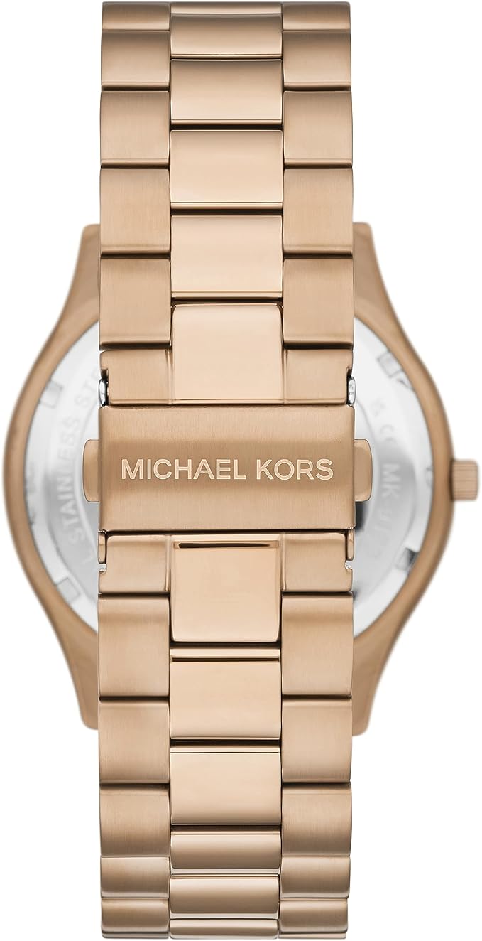 Back case of Michael Kors MK9122 quartz beige gold bracelet wristwatch
